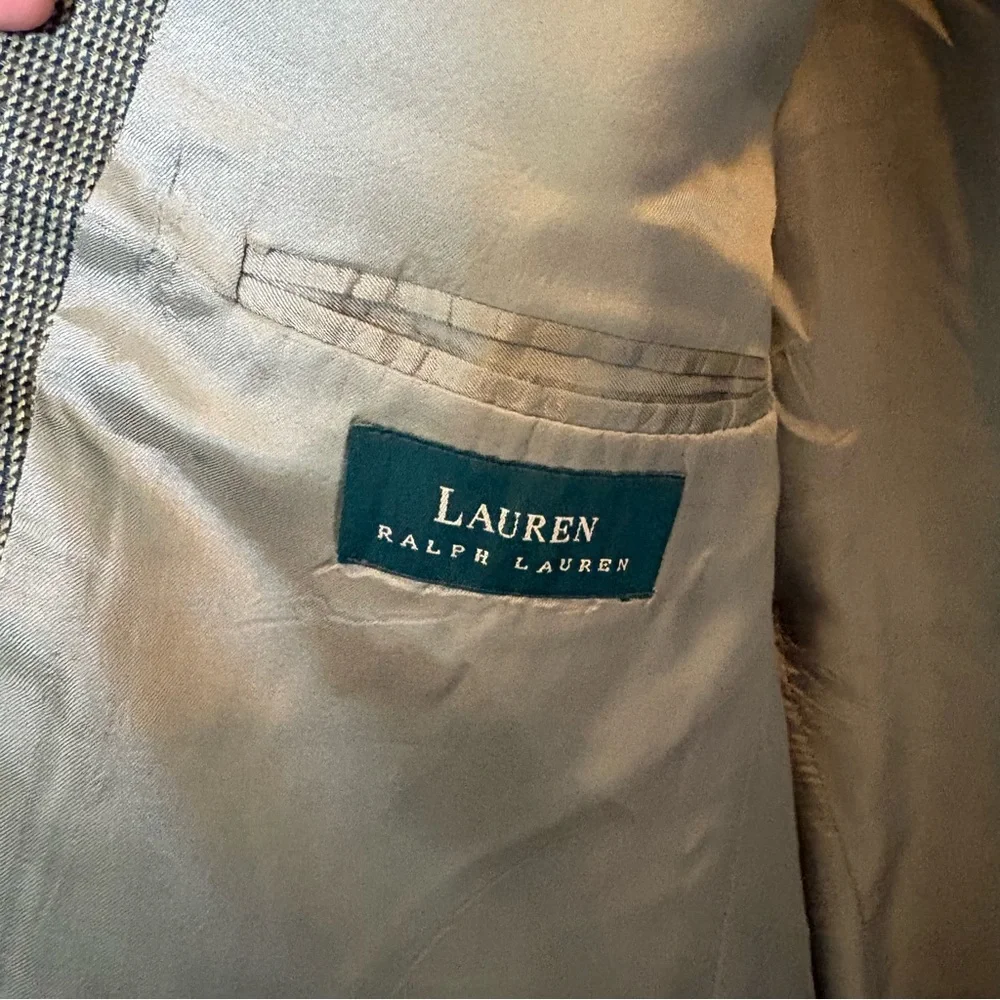 Lauren by Ralph Lauren Classic Men's Brown Plaid Two-Button Wool Blazer 2x